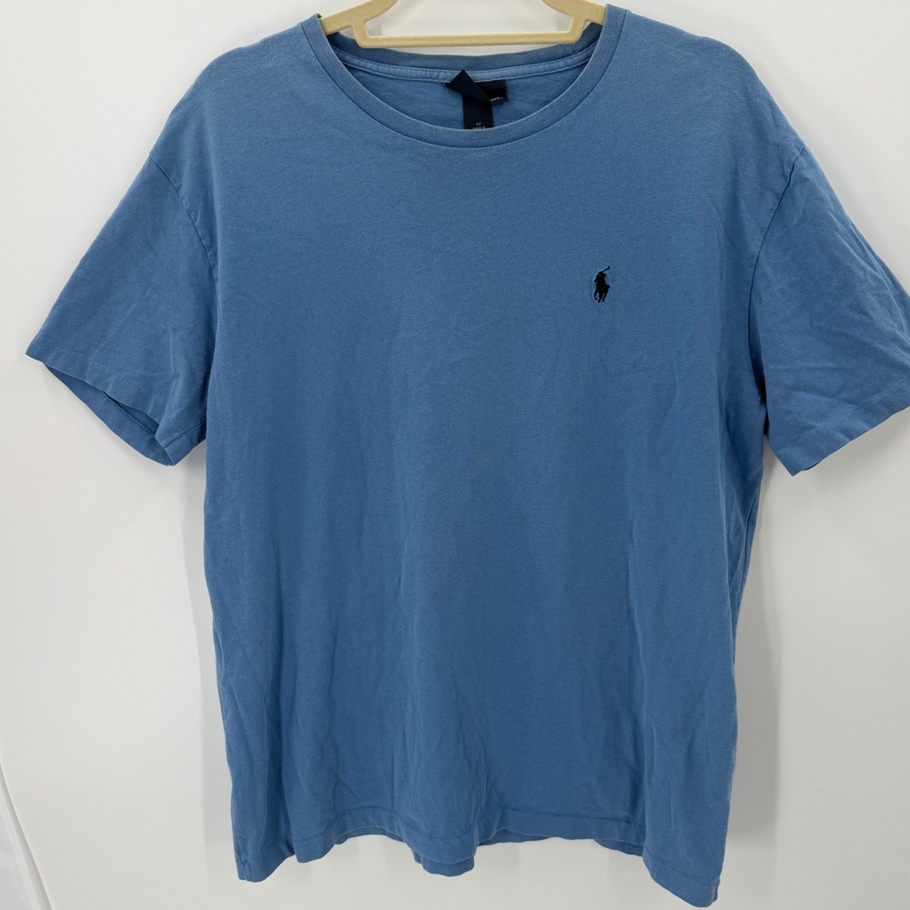 Polo Ralph Lauren T-Shirt Embroidered Pony Logo Size M Blue Classic Casual